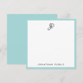 Élégant Monogramme manuscrit Modèle minimaliste (Devant / Derrière)