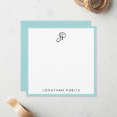 Élégant Monogramme manuscrit Modèle minimaliste (Devant/Arrière en situation)