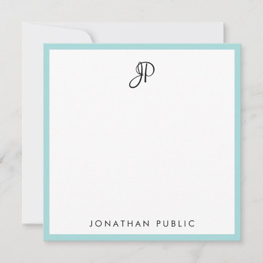 Élégant Monogramme manuscrit Modèle minimaliste (Devant)