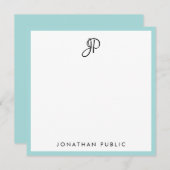 Élégant Monogramme manuscrit Modèle minimaliste (Devant / Derrière)