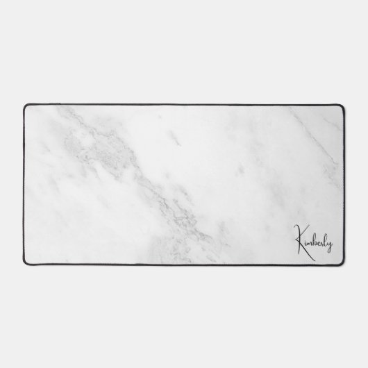 Élégant Monogramme Marbre gris blanc (Recto)