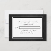 Elégant Monogramme Mariage carte RSVP (Dos)