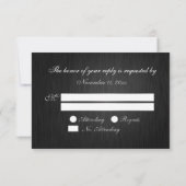 Elégant Monogramme Mariage carte RSVP (Dos)