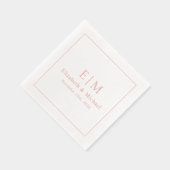 Élégant Monogramme Mariage de script Rose or (Droite)