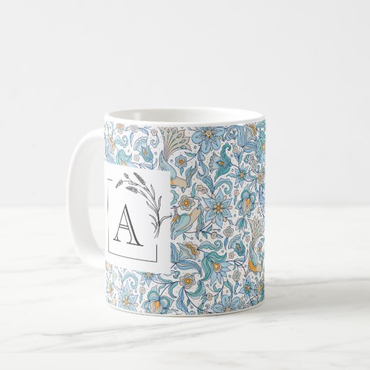 Elégant Monogramme Mariage Favor Mug Classique, 32 (Devant gauche)
