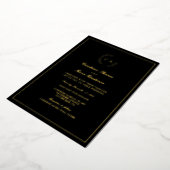 Élégant Monogramme Mariage Foil Invitation (Rotation)
