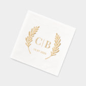 Élégant Monogramme Mariage mariée et chambre perso (Gauche)