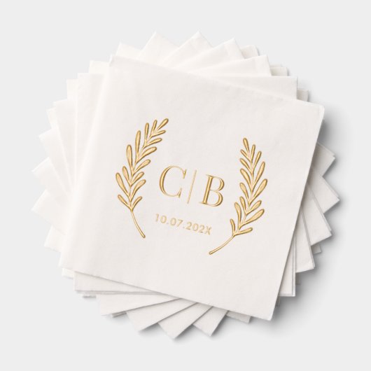 Élégant Monogramme Mariage mariée et chambre perso (Insitu (empilé))