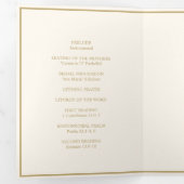 Élégant Monogramme Mariage Tri-Fold Wedding Progra (Intérieur en premier)