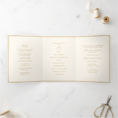 Élégant Monogramme Mariage Tri-Fold Wedding Progra (Intérieur)