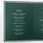 Élégant Monogramme Mariage Tri-Fold Wedding Progra (Intérieur en premier)