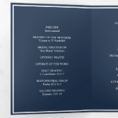 Élégant Monogramme Mariage Tri-Fold Wedding Progra (Intérieur en premier)