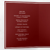 Élégant Monogramme Mariage Tri-Fold Wedding Progra (Intérieur en premier)