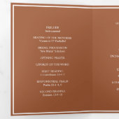 Élégant Monogramme Mariage Tri-Fold Wedding Progra (Intérieur en premier)