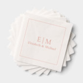 Élégant Monogramme Minimal Mariage Rose Or (Insitu (empilé))
