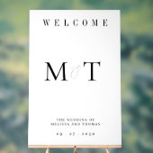Élégant Monogramme minimaliste Mariage Bienvenue (Neutre)