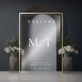 Élégant Monogramme minimaliste Mariage Bienvenue