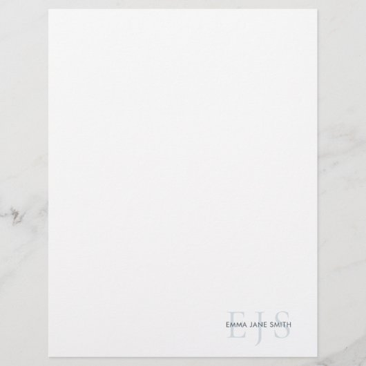 Élégant monogramme minimaliste papier papeterie (Devant)
