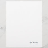 Élégant monogramme minimaliste papier papeterie (Dos)