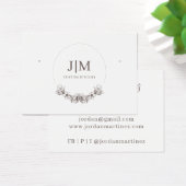 Élégant Monogramme Moderne Bijoux Écran d'oreille (Bureau)