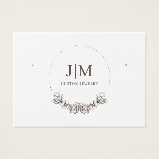 Élégant Monogramme Moderne Bijoux Écran d'oreille (Devant)