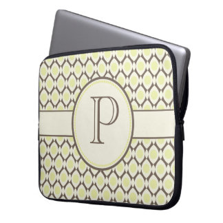 Élégant Monogramme moderne Motif sac ordinateur po