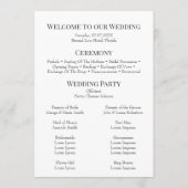 Élégant Monogramme moderne Programme de mariage ph (Dos)