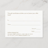 Élégant Monogramme moderne Seashell Certificat cad (Dos)