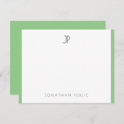 Élégant Monogramme Moderne Simple Modèle tendance (Devant / Derrière)