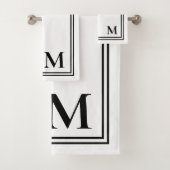 Élégant Monogramme noir et blanc (En situation)