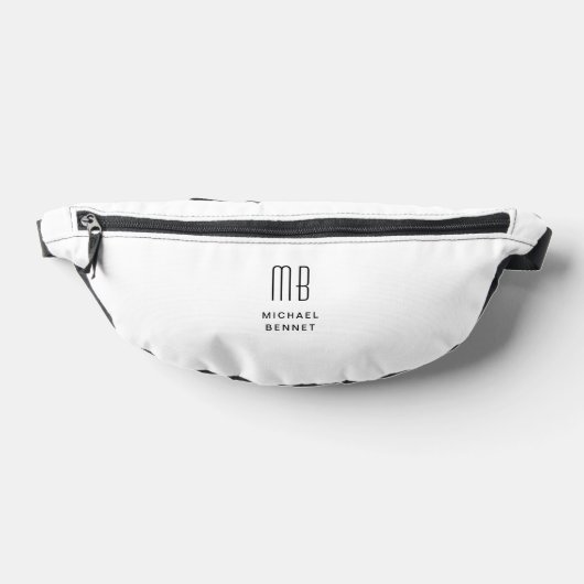 Élégant Monogramme Noir Et Blanc (Poser)