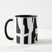 Élégant Monogramme Noir Et Blanc Café Mug (Gauche)