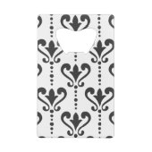Élégant Monogramme noir et blanc damassé (Dos)