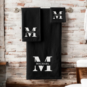 Élégant Monogramme noir luxe