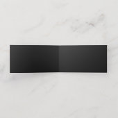 Élégant Monogramme Noir & Or Plié Carte de fidélit (Intérieur déplié)