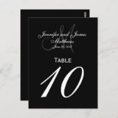 Élégant Monogramme Numéro de Mariage Cartes de tab (Devant / Derrière)