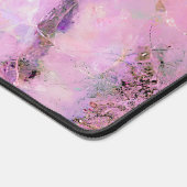 Élégant Monogramme Opal en marbre rose Abstrait mo (Coin)