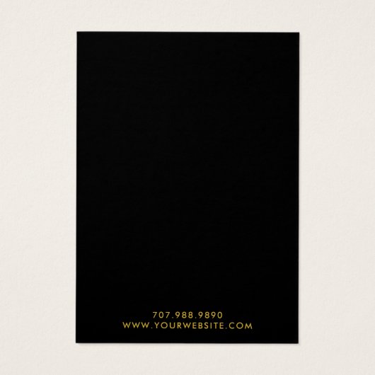 Élégant Monogramme Or Black Earring Carte d'affich (Dos)