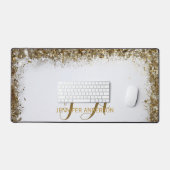 Élégant Monogramme or blanc faux parties scintilla (Clavier et souris)