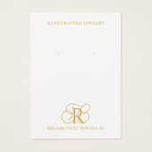 Élégant Monogramme Or Elevage Carte d'affichage (Devant)