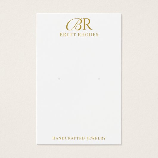 Élégant Monogramme Or Elevage Carte d'affichage (Devant)