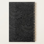 Élégant Monogramme Or Fleurs Noires 2026 (Dos)