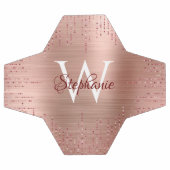 Élégant Monogramme Or Rose (Plat)