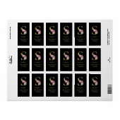 Élégant Monogramme Or S Étiquette de adresse Flora (Feuille entière)