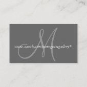 Élégant Monogramme Personnalisable Carte de visite (Dos)