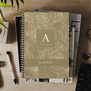 Élégant monogramme personnalisé moderne et nom fau