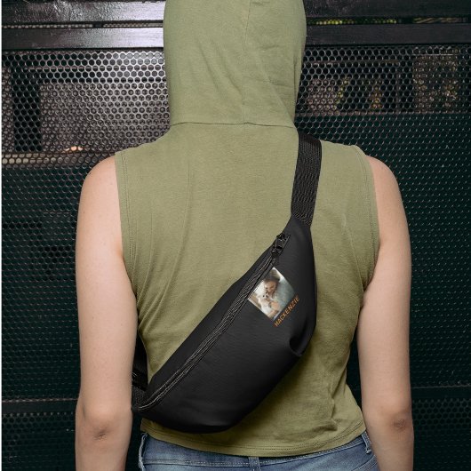 Élégant Monogramme personnalisé Nom photo Taille C