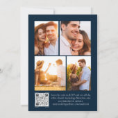 Élégant Monogramme QR Code Faire-part de mariage (Dos)