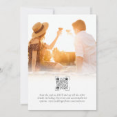 Élégant Monogramme QR Code Faire-part de mariage p (Dos)