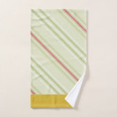 Élégant monogramme rétro motif l rayures jaune (Serviette à main)